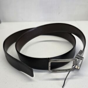 Reversible textured/safiano  Leather Belt